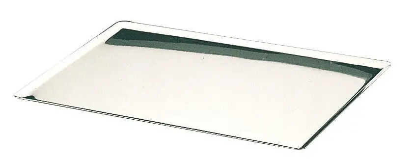 PLAQUE GN 1/1 INOX BORDS PINCES