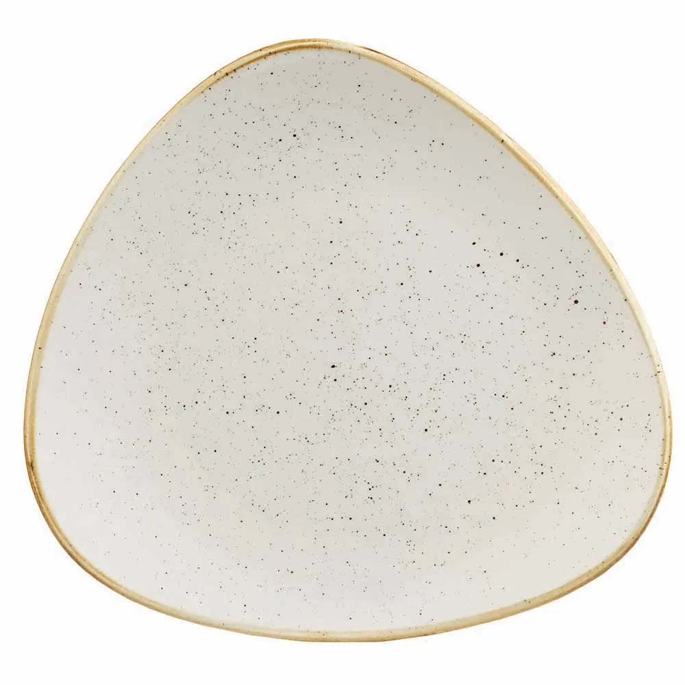 Assiette plate blanche triangle - 22.9cm