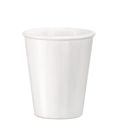 Tasse en verre blanc
