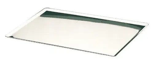 PLAQUE GN 1/1 INOX BORDS PINCES